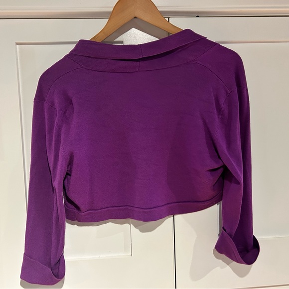 Purple Cropped Cardigan from Phase Eight - Picture 2 of 2